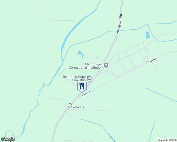 map of restaurants, bars, coffee shops, grocery stores, and more near 1479 Old Gilliard Road in Ridgeville