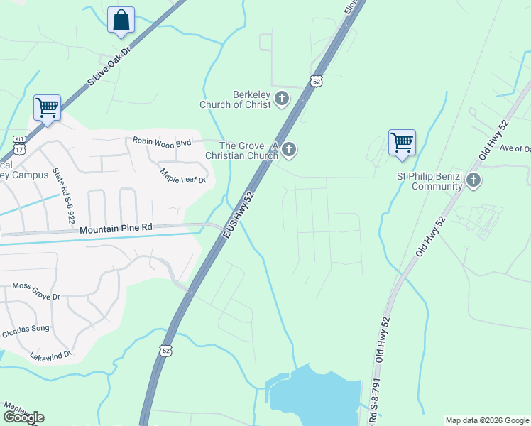map of restaurants, bars, coffee shops, grocery stores, and more near 1222 Mountain Pine Road in Moncks Corner