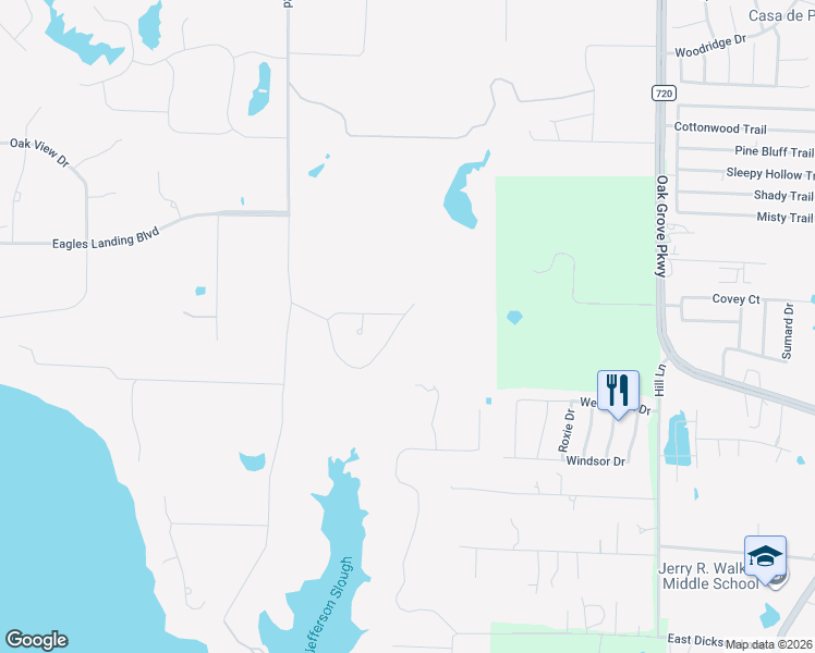 map of restaurants, bars, coffee shops, grocery stores, and more near 407 Spinnaker Run in Little Elm