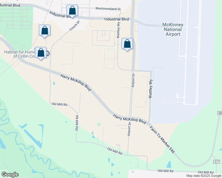 map of restaurants, bars, coffee shops, grocery stores, and more near 2138 Country Lane in McKinney