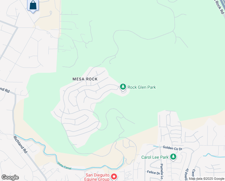 map of restaurants, bars, coffee shops, grocery stores, and more near 2233 Canyon View Glen in Escondido
