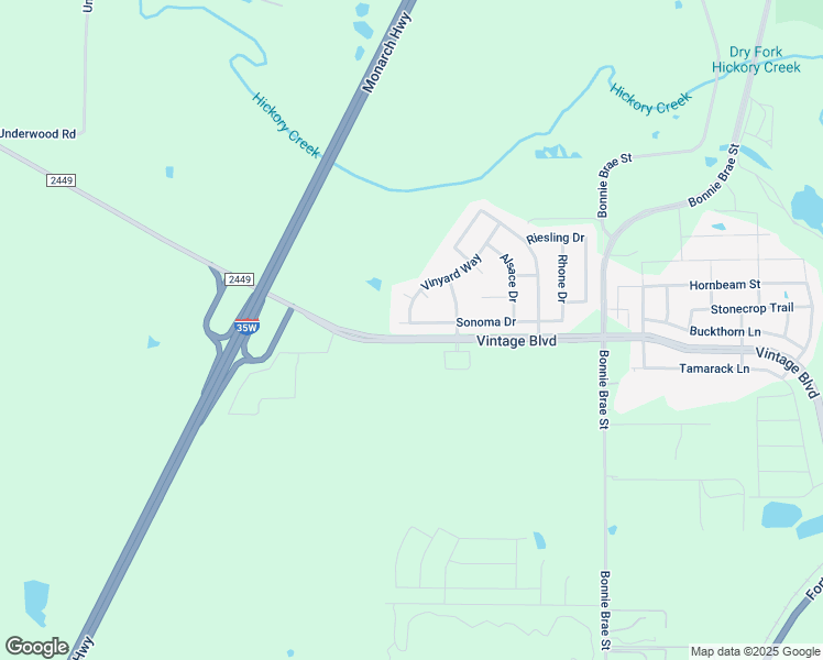 map of restaurants, bars, coffee shops, grocery stores, and more near 4404 Sonoma Drive in Argyle