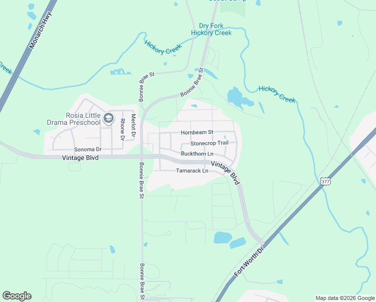 map of restaurants, bars, coffee shops, grocery stores, and more near 3228 Buckthorn Lane in Argyle