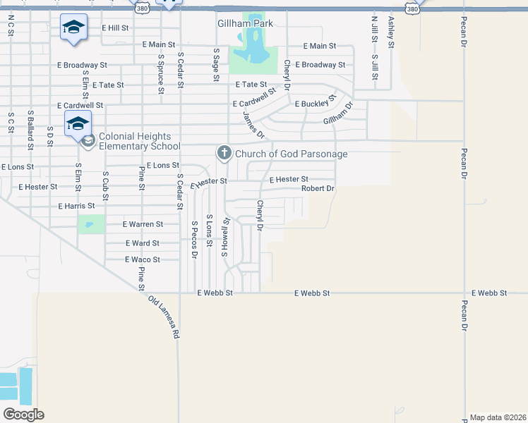 map of restaurants, bars, coffee shops, grocery stores, and more near 900-998 Cheryl Drive in Brownfield