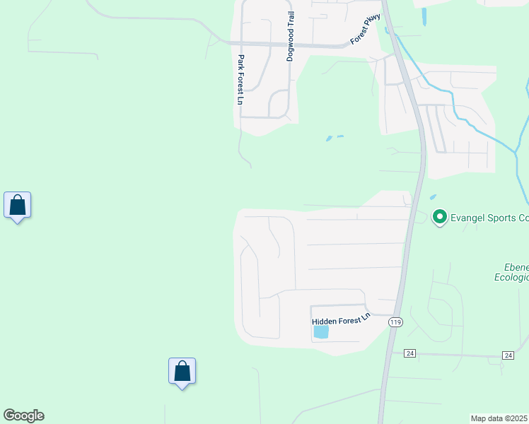 map of restaurants, bars, coffee shops, grocery stores, and more near 179 Hidden Trace Court in Montevallo