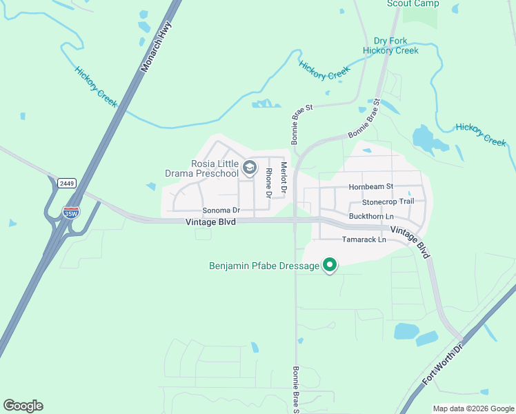 map of restaurants, bars, coffee shops, grocery stores, and more near 4717 Napa Valley Drive in Argyle