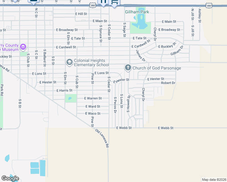 map of restaurants, bars, coffee shops, grocery stores, and more near 901 South Pecos Drive in Brownfield