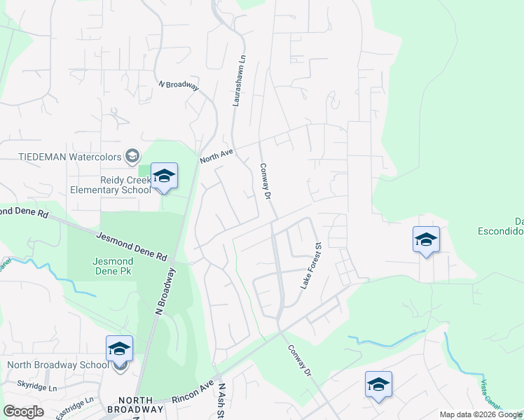 map of restaurants, bars, coffee shops, grocery stores, and more near 461 Melbourne Glen in Escondido