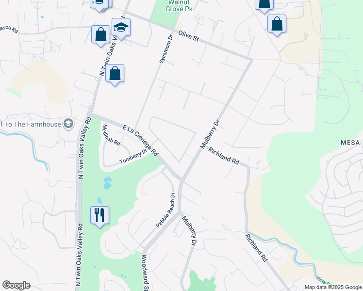 map of restaurants, bars, coffee shops, grocery stores, and more near 1751 Victoria Way in San Marcos