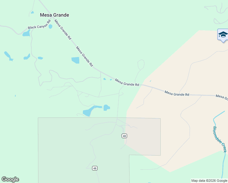 map of restaurants, bars, coffee shops, grocery stores, and more near 25350 Davis Ranch Road in Santa Ysabel