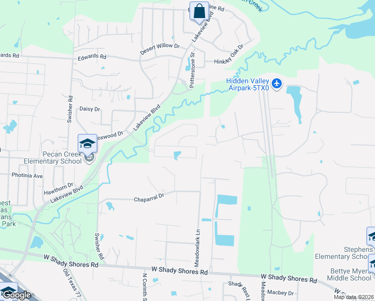 map of restaurants, bars, coffee shops, grocery stores, and more near 7821 Alders Gate Lane in Denton