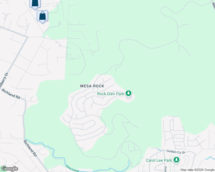 map of restaurants, bars, coffee shops, grocery stores, and more near 2280 Bear Rock Glen in Escondido