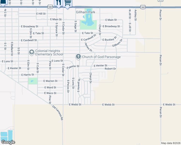 map of restaurants, bars, coffee shops, grocery stores, and more near 900 Cheryl Drive in Brownfield