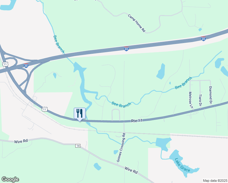 map of restaurants, bars, coffee shops, grocery stores, and more near 10764 Mallard Drive in Cottondale