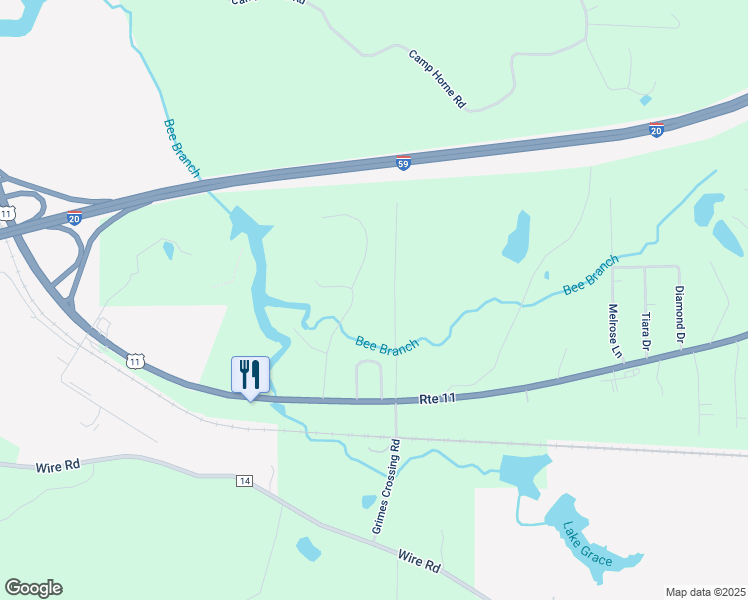 map of restaurants, bars, coffee shops, grocery stores, and more near 10764 Mallard Drive in Cottondale
