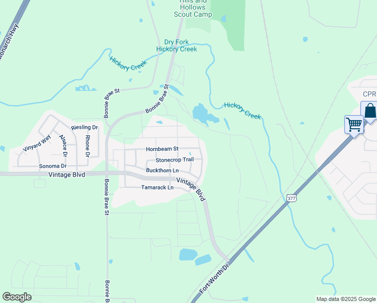 map of restaurants, bars, coffee shops, grocery stores, and more near 3108 Hornbeam Street in Argyle