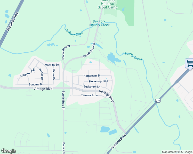 map of restaurants, bars, coffee shops, grocery stores, and more near 3209 Hornbeam Street in Argyle