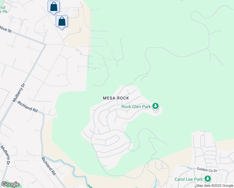 map of restaurants, bars, coffee shops, grocery stores, and more near 2157 Woodland Heights Glen in Escondido