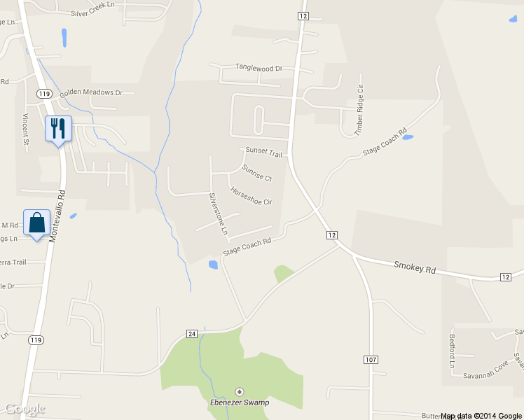 map of restaurants, bars, coffee shops, grocery stores, and more near 134 Horseshoe Circle in Alabaster