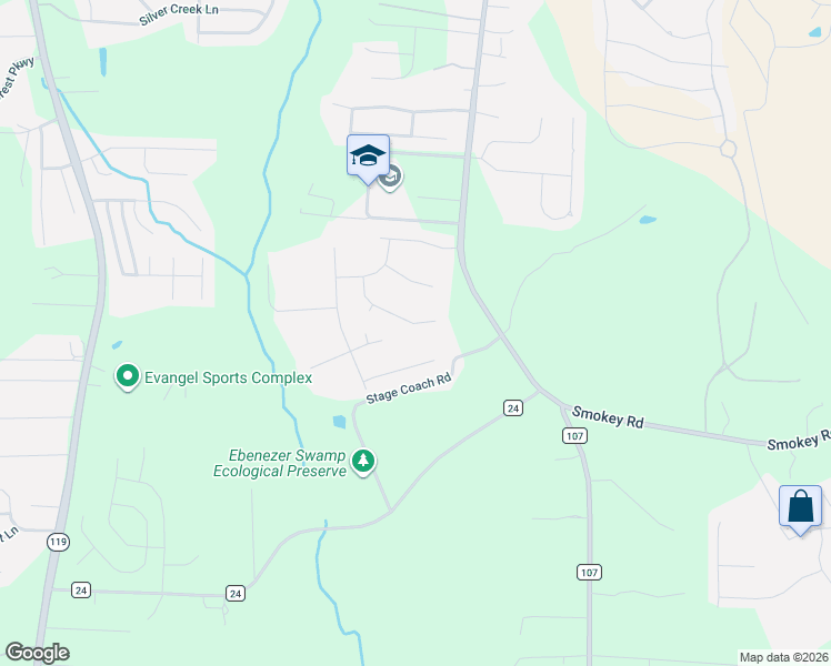 map of restaurants, bars, coffee shops, grocery stores, and more near 134 Horseshoe Circle in Alabaster