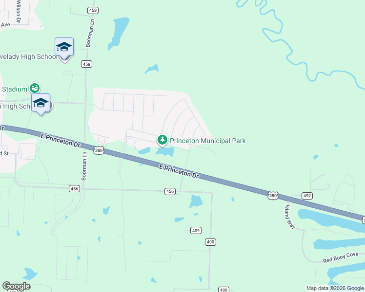 map of restaurants, bars, coffee shops, grocery stores, and more near 2103 Dahlia Way in Princeton
