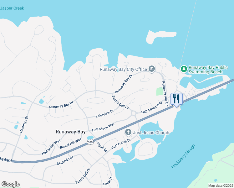 map of restaurants, bars, coffee shops, grocery stores, and more near 147 Runaway Bay Drive in Runaway Bay