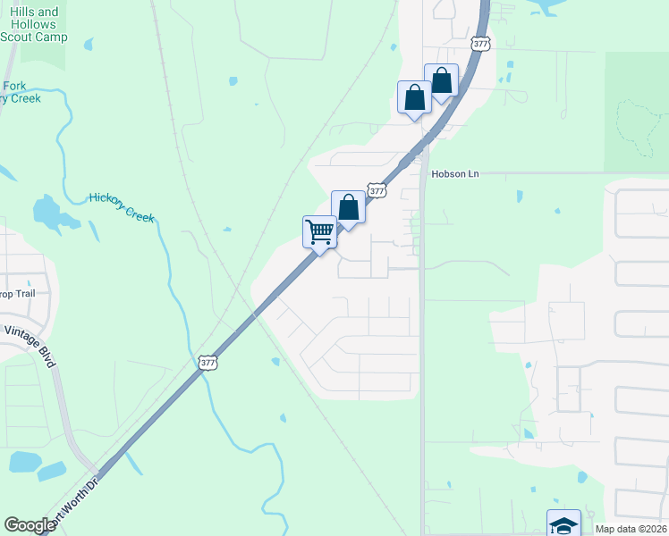 map of restaurants, bars, coffee shops, grocery stores, and more near 1225 Nora Lane in Denton