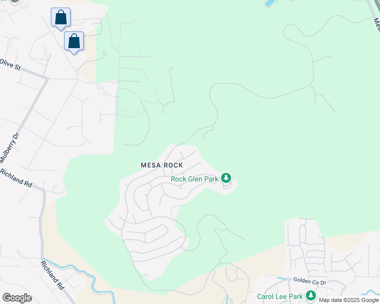 map of restaurants, bars, coffee shops, grocery stores, and more near 2292 Rock Crest Glen in Escondido
