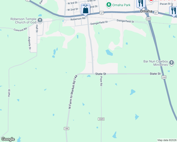 map of restaurants, bars, coffee shops, grocery stores, and more near 605 Hubbard Street in Omaha