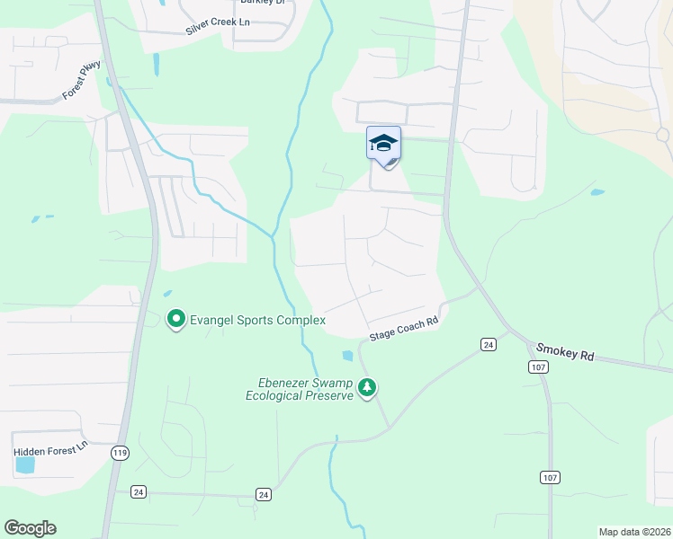 map of restaurants, bars, coffee shops, grocery stores, and more near 105 Morning Mist Tr in Alabaster