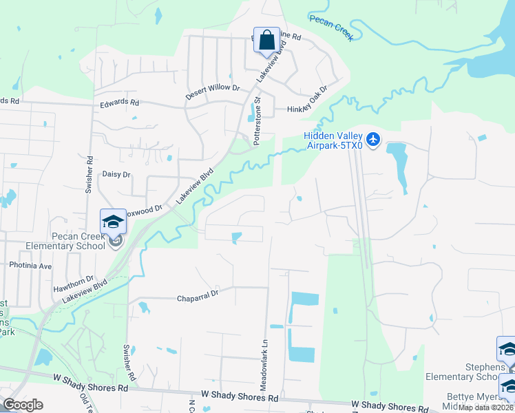 map of restaurants, bars, coffee shops, grocery stores, and more near 7813 Falcon Ridge Road in Denton