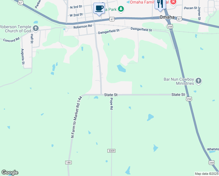 map of restaurants, bars, coffee shops, grocery stores, and more near 103 State Street in Omaha