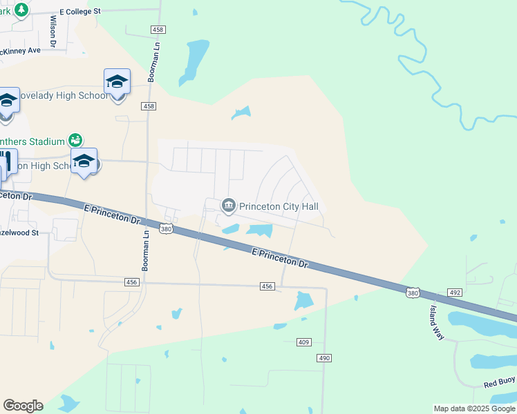 map of restaurants, bars, coffee shops, grocery stores, and more near 289 Wandering Stream Way in Princeton