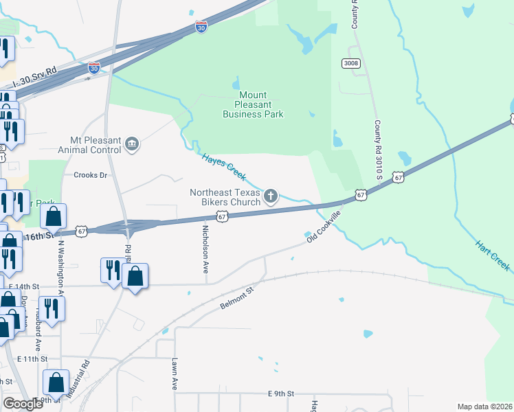 map of restaurants, bars, coffee shops, grocery stores, and more near 743 East 16th Street in Mount Pleasant