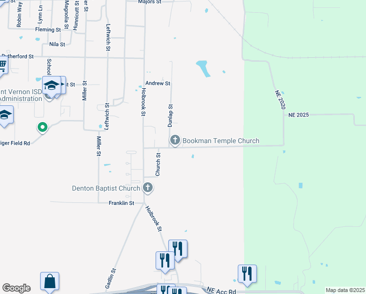 map of restaurants, bars, coffee shops, grocery stores, and more near 407 Grady Street in Mount Vernon