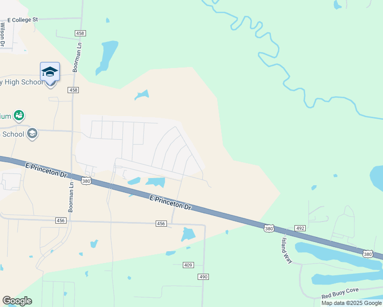 map of restaurants, bars, coffee shops, grocery stores, and more near Cashmere Way in Princeton