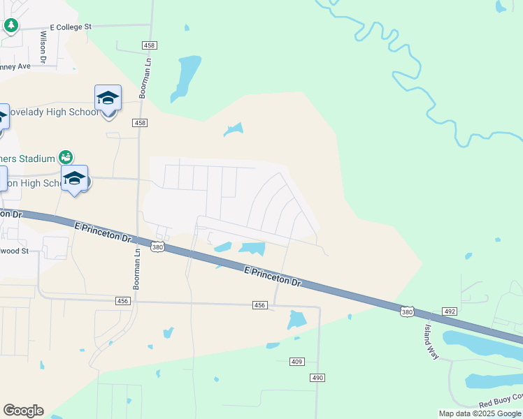 map of restaurants, bars, coffee shops, grocery stores, and more near 279 Moonstone Way in Princeton