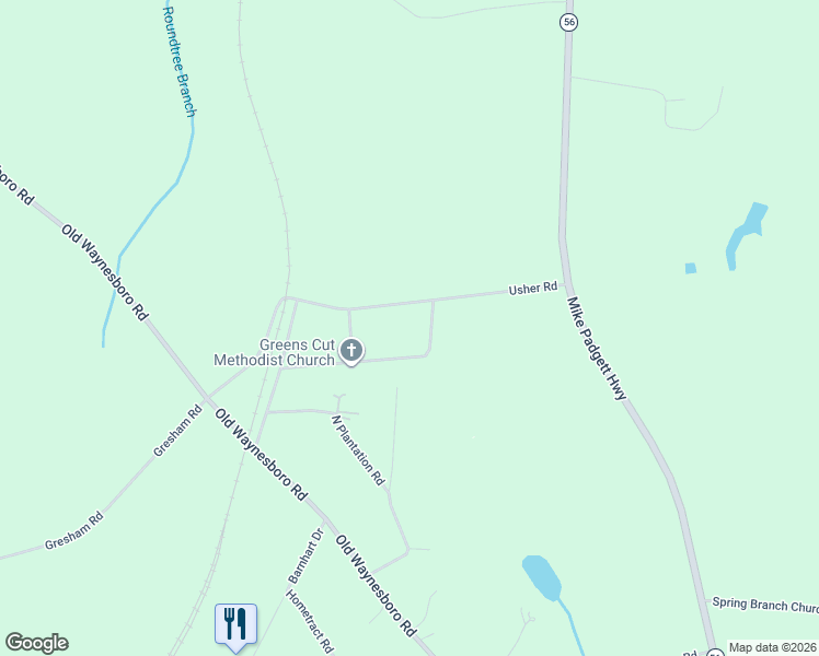 map of restaurants, bars, coffee shops, grocery stores, and more near 249 Usher Road in Waynesboro