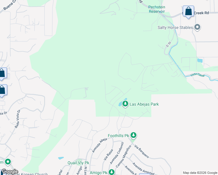 map of restaurants, bars, coffee shops, grocery stores, and more near 1359 Chaparral Drive in San Marcos