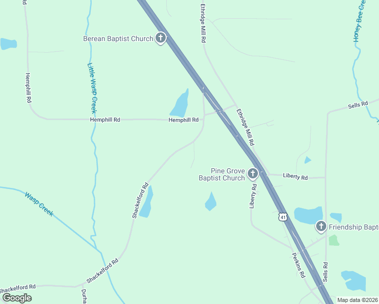 map of restaurants, bars, coffee shops, grocery stores, and more near 2504 Shackelford Road in Griffin