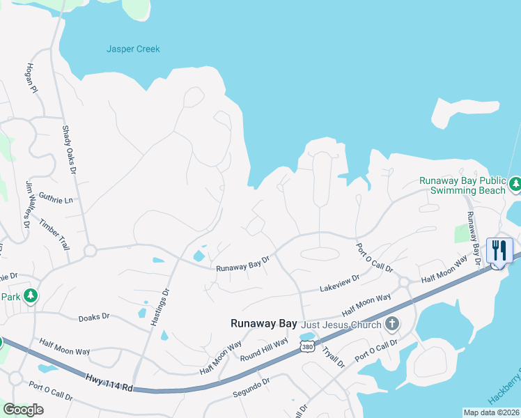 map of restaurants, bars, coffee shops, grocery stores, and more near 122 Tryall Court in Runaway Bay