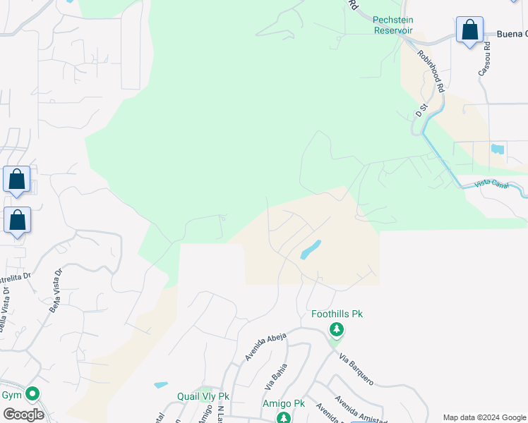map of restaurants, bars, coffee shops, grocery stores, and more near 1373 Topanga Drive in San Marcos