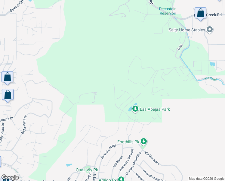 map of restaurants, bars, coffee shops, grocery stores, and more near 1373 Topanga Drive in San Marcos