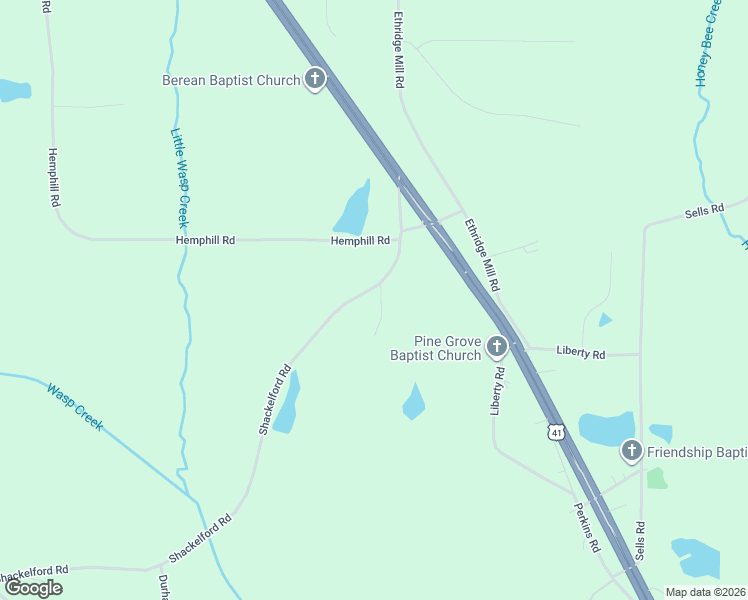 map of restaurants, bars, coffee shops, grocery stores, and more near 2504 Shackelford Road in Griffin