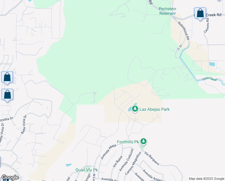 map of restaurants, bars, coffee shops, grocery stores, and more near 1373 Topanga Drive in San Marcos