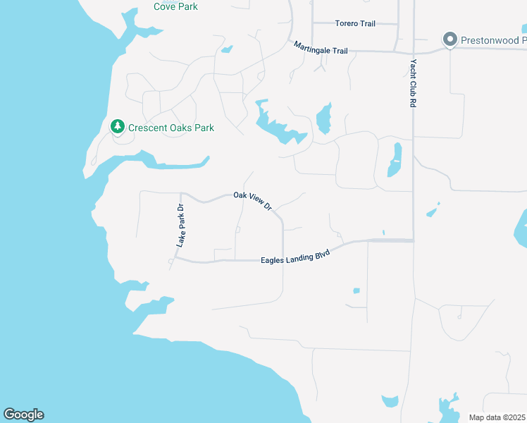 map of restaurants, bars, coffee shops, grocery stores, and more near 720 Oak View Drive in Oak Point