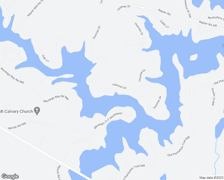 map of restaurants, bars, coffee shops, grocery stores, and more near 309 Thomas Drive in Eatonton