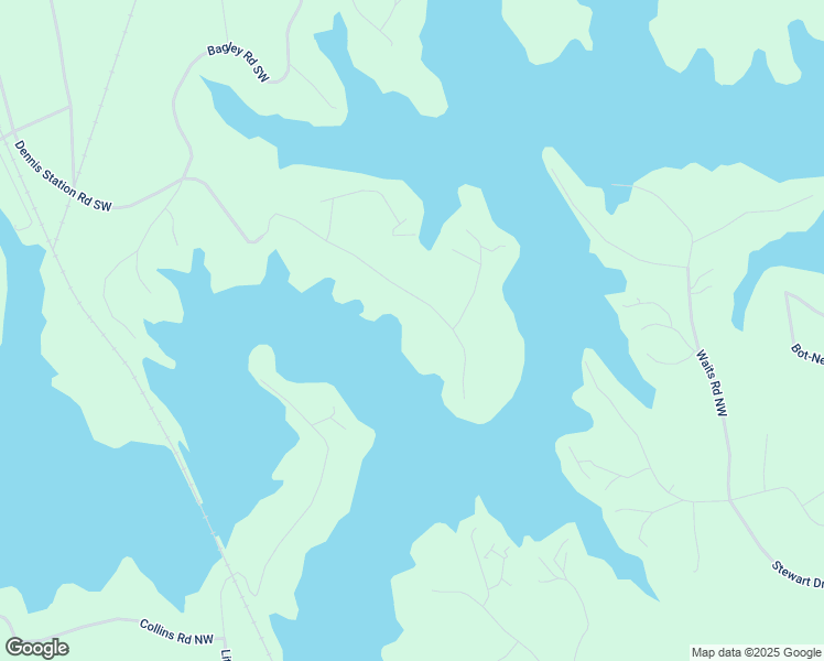 map of restaurants, bars, coffee shops, grocery stores, and more near 1016 Dennis Station Road Southwest in Eatonton
