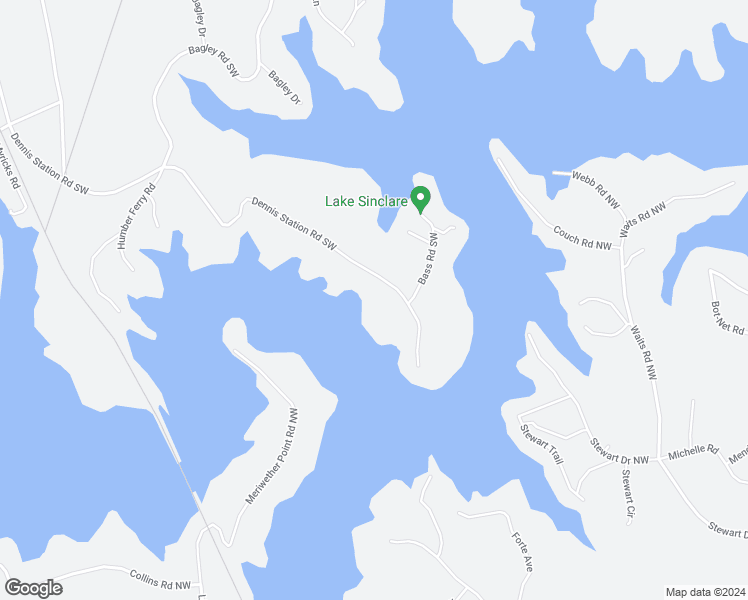 map of restaurants, bars, coffee shops, grocery stores, and more near 1016 Dennis Station Road Southwest in Eatonton