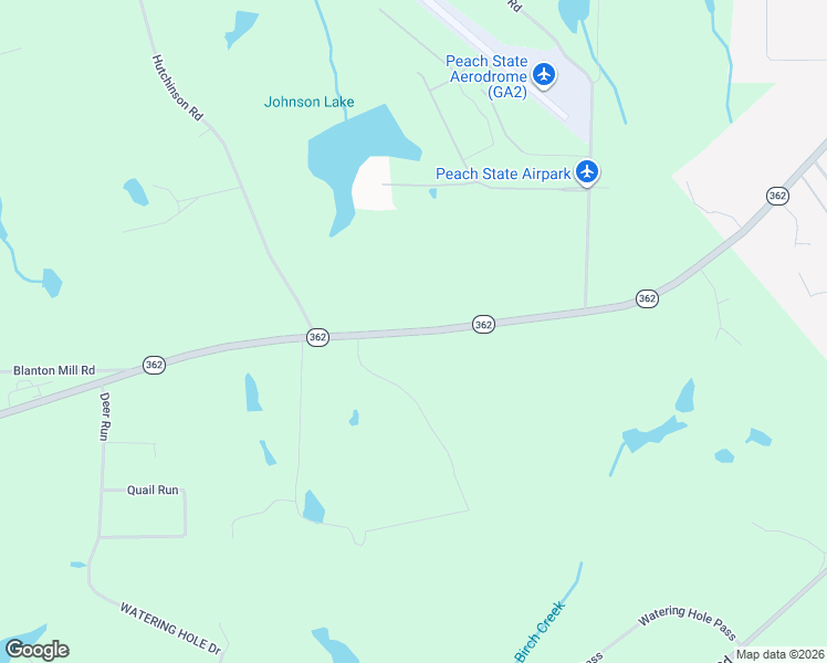 map of restaurants, bars, coffee shops, grocery stores, and more near 2079 Georgia 362 in Williamson